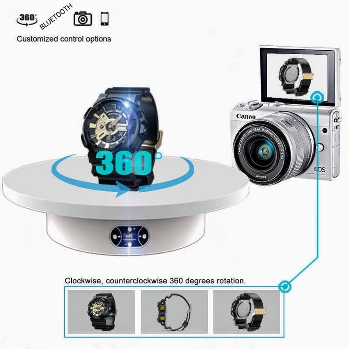 BASE 360° CAPTURA AUTOMATICA A CONTROL REMOTO Y CONEXION ᚼᛒ 